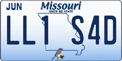 MO license plate LL1S4D