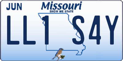 MO license plate LL1S4Y