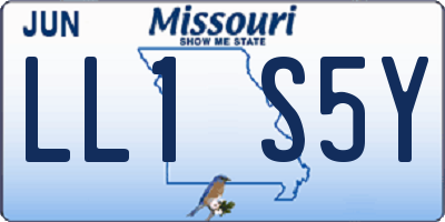 MO license plate LL1S5Y
