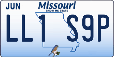 MO license plate LL1S9P