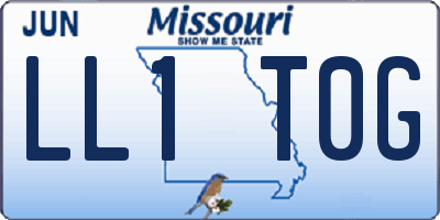 MO license plate LL1T0G