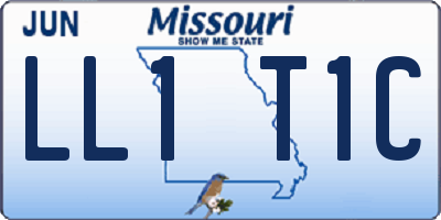 MO license plate LL1T1C