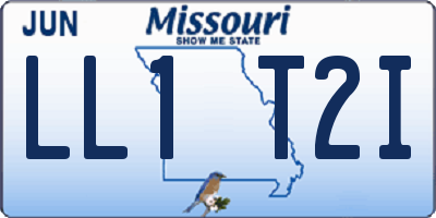 MO license plate LL1T2I