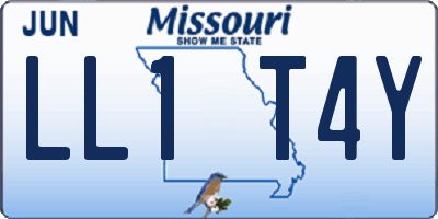 MO license plate LL1T4Y