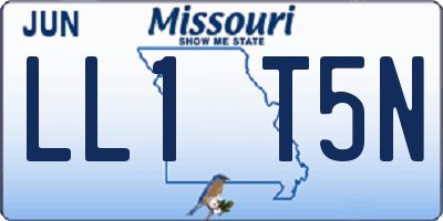 MO license plate LL1T5N