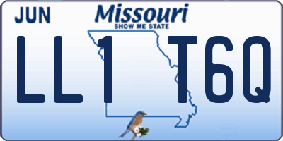 MO license plate LL1T6Q