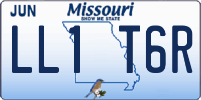 MO license plate LL1T6R
