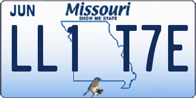 MO license plate LL1T7E