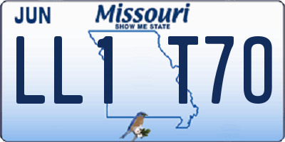 MO license plate LL1T7O