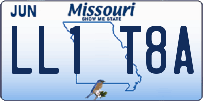 MO license plate LL1T8A