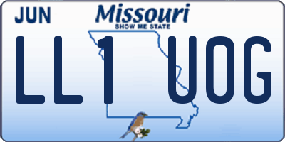 MO license plate LL1U0G