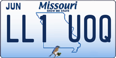 MO license plate LL1U0Q