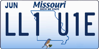 MO license plate LL1U1E