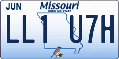 MO license plate LL1U7H