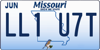 MO license plate LL1U7T