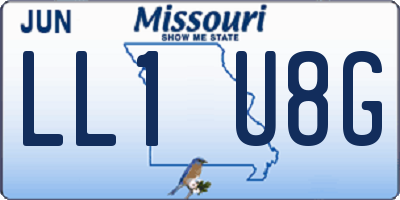 MO license plate LL1U8G