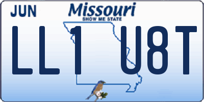 MO license plate LL1U8T