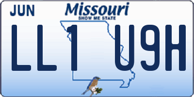 MO license plate LL1U9H
