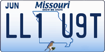 MO license plate LL1U9T
