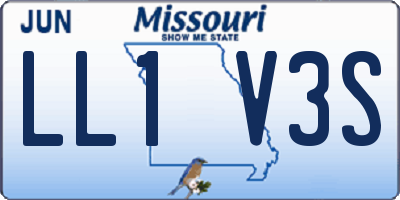 MO license plate LL1V3S