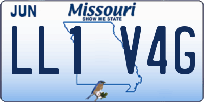 MO license plate LL1V4G