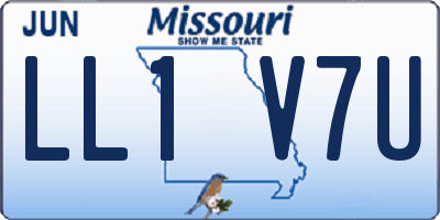 MO license plate LL1V7U