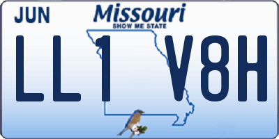 MO license plate LL1V8H