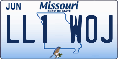 MO license plate LL1W0J