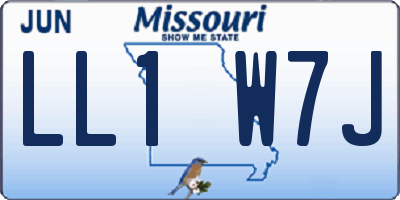 MO license plate LL1W7J