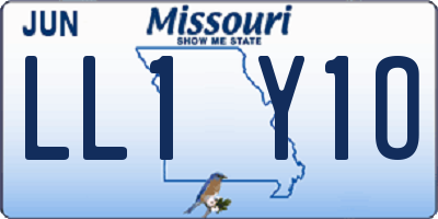 MO license plate LL1Y1O