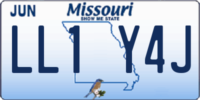 MO license plate LL1Y4J