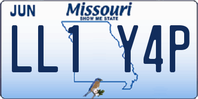 MO license plate LL1Y4P