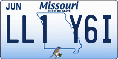 MO license plate LL1Y6I