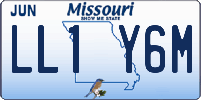 MO license plate LL1Y6M