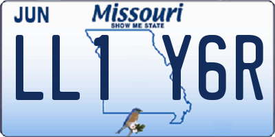 MO license plate LL1Y6R