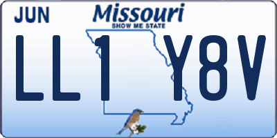 MO license plate LL1Y8V