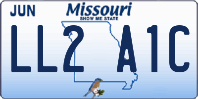 MO license plate LL2A1C