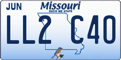 MO license plate LL2C4O
