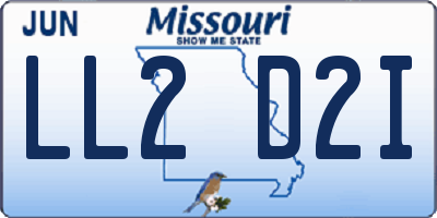 MO license plate LL2D2I