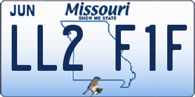 MO license plate LL2F1F