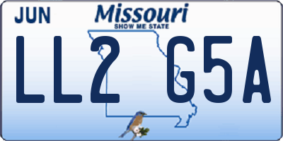 MO license plate LL2G5A