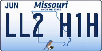 MO license plate LL2H1H