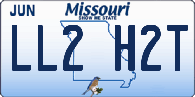 MO license plate LL2H2T