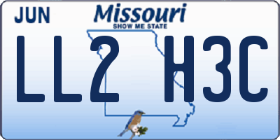 MO license plate LL2H3C