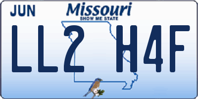 MO license plate LL2H4F