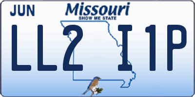MO license plate LL2I1P
