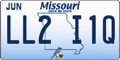 MO license plate LL2I1Q