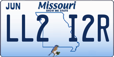 MO license plate LL2I2R