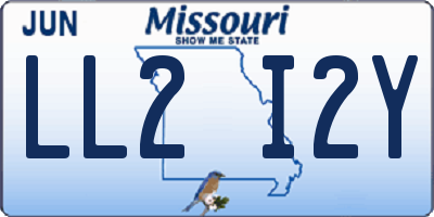 MO license plate LL2I2Y