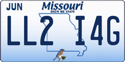 MO license plate LL2I4G